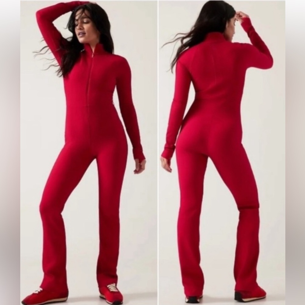 Athleta x Alicia Keys Red Jumpsuit. Size Small.